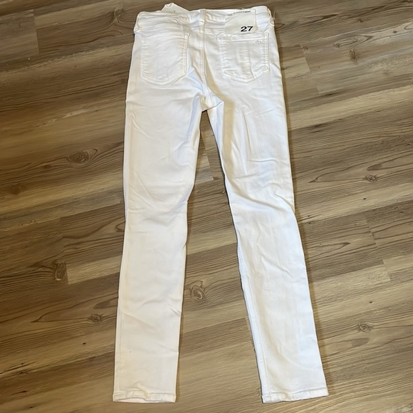 Rag & bone Bright White Capri Jeans Distressed Skinny Cropped Stretchy Sz 27 NWT - Picture 9 of 11